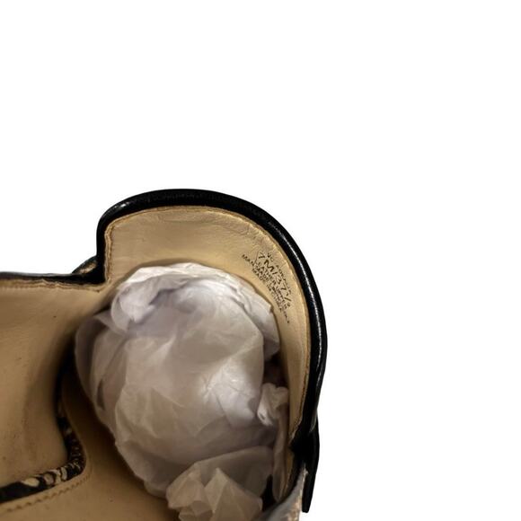 Vince Camuto Women's Size 7M Pointed Toe Loafers Snake Print Block Heel Slip-On - Picture 7 of 7